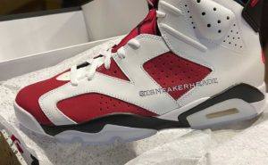エア ジョーダン 6 カーマインの実物画像が登場!