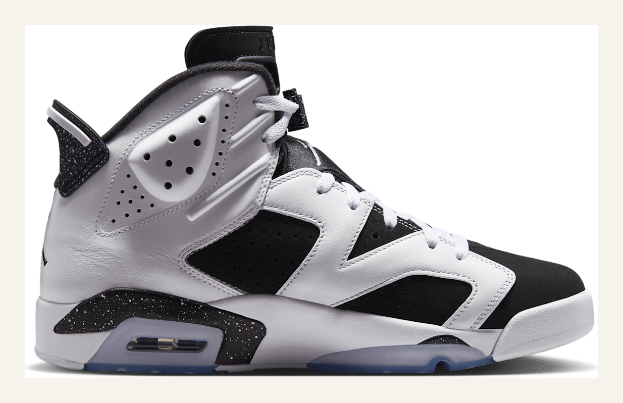 Air Jordan 6 Black and White 内側サイド