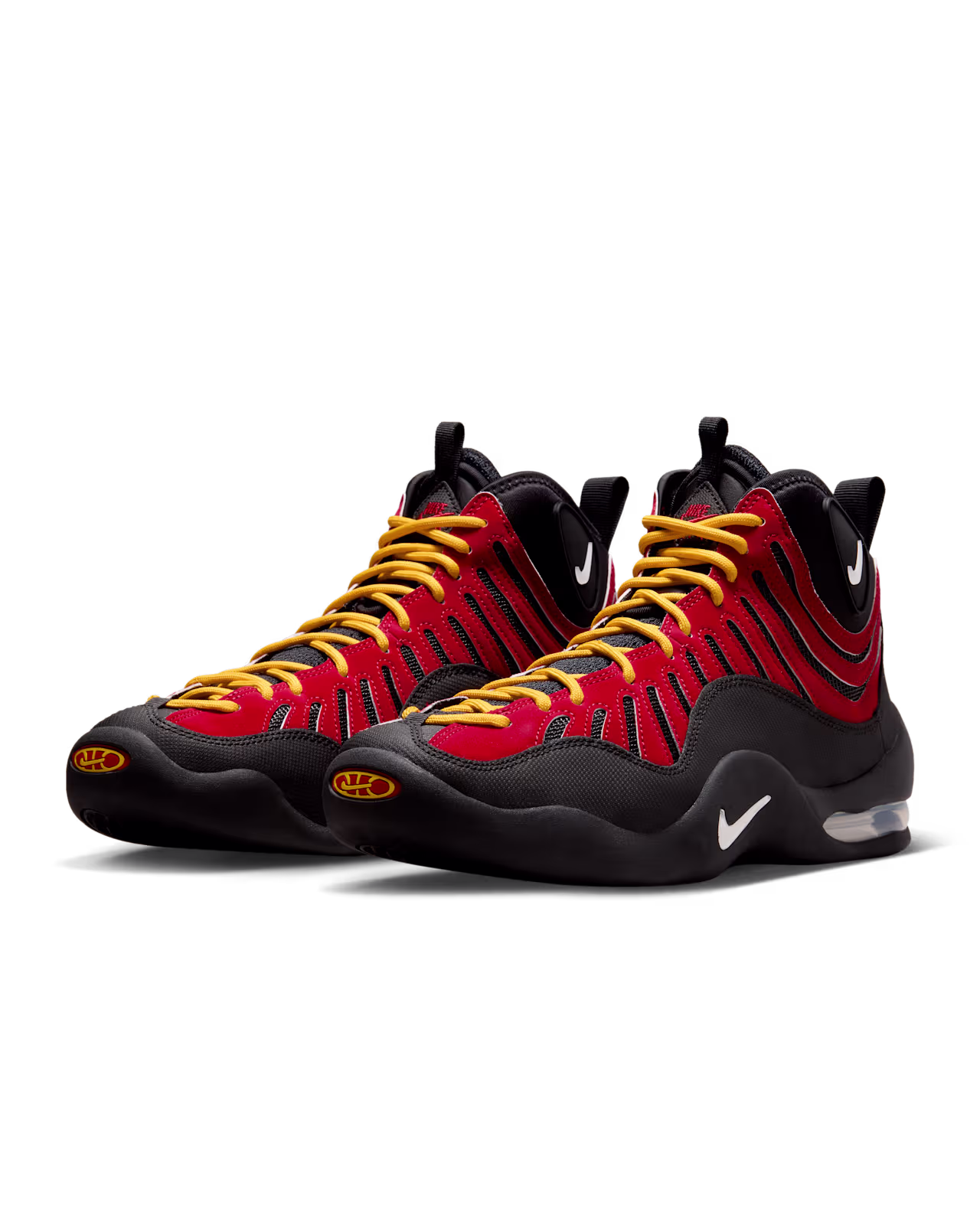 Nike Air Bakin HIGH SP Black and Varsity Red サイドビュー