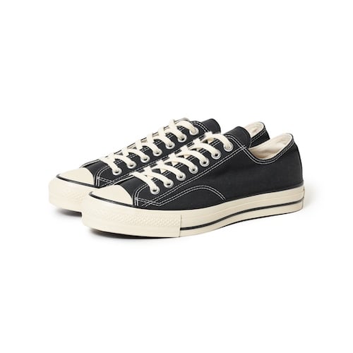 CONVERSE ALL STAR J OX BEAMS 50th 斜めアングル ペア 洗い加工ブラックキャンバス